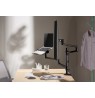 Gembird MA-DA-04 Adjustable desk mount with monitor arm and notebook tray, 17”-32”, up to 8 kg