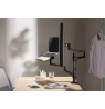 Gembird MA-DA-04 Adjustable desk mount with monitor arm and notebook tray, 17”-32”, up to 8 kg