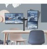 Techly 13-27" Desk Stand for 2 Monitor with Clamp" ICA-LCD 482-D