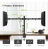 Techly ICA-LCD 382-D monitor mount / stand 68.6 cm (27") Clamp Black