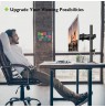 Techly ICA-LCD 382-D monitor mount / stand 68.6 cm (27") Clamp Black