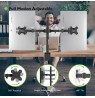 Techly ICA-LCD 382-D monitor mount / stand 68.6 cm (27") Clamp Black