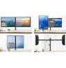 Techly ICA-LCD 382-D monitor mount / stand 68.6 cm (27") Clamp Black