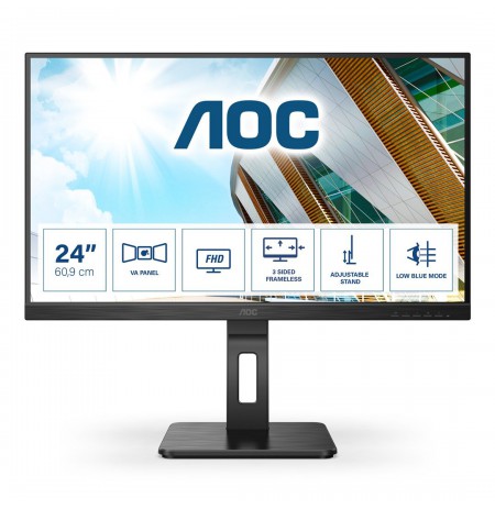 AOC P2 24P2QM LED display 60.5 cm (23.8") 1920 x 1080 pixels Full HD Black