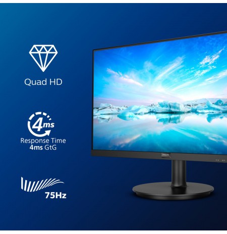Philips V Line 275V8LA/00 computer monitor 68.6 cm (27") 2560 x 1440 pixels Quad HD LED Black