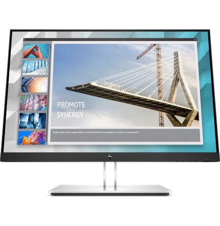HP E-Series E24i G4 61 cm (24") 1920 x 1200 pixels WUXGA Black, Silver