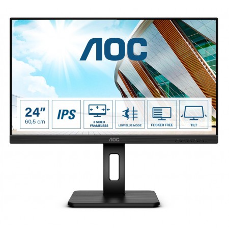 AOC 24P2Q LED display 60.5 cm (23.8") 1920 x 1080 pixels Full HD Black