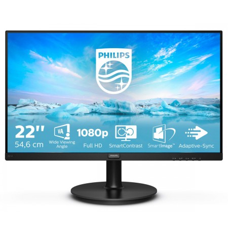 Monitor Philips 221V8/00 (21,5", VA, FullHD 1920x1080, HDMI, VGA, black color)