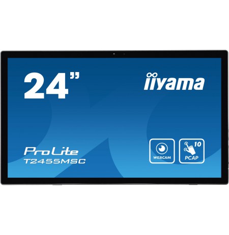 iiyama T2455MSC-B1 Signage Display Digital signage flat panel 61 cm (24") LED 400 cd/m2 Full HD Black Touchscreen