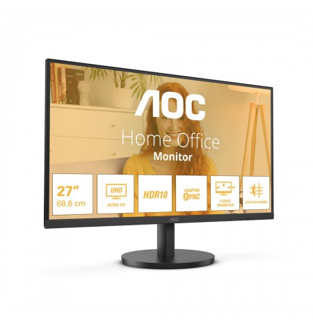 AOC B3 U27B3M computer monitor 68.6 cm (27") 3840 x 2160 pixels 4K Ultra HD LCD Black
