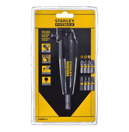 RIGHT ANGLE ATTACHMENT STANLEY STA88582-XJ + IMPACT BITS