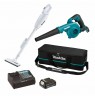 MAKITA. BLOWER 12V CXT UB100D + CL108FD VACUUM CLEANER 1x2.0Ah + BAG ...