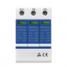 Qoltec DC Surge Arrester | 3P| 1000V | T2 | C