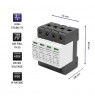 AC surge protector       arrester, 4P,