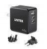 UNITEK CHARGER GAN, PD 65W 2X USB-C, USB-A, TRAVEL