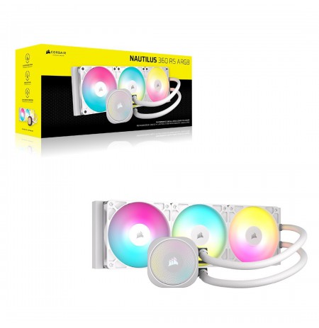 Corsair NAUTILUS 360 RS ARGB Liquid Processor All-in-one liquid cooler White 1 pc(s)
