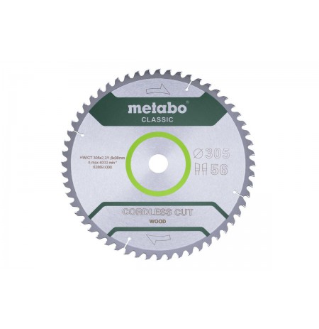 METABO CIRCULAR SAW BLADE HW/CT 305x30x56WITH CORDLESS CUT WOOD CLASSIC