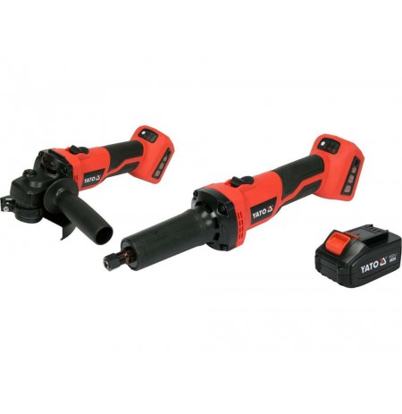 Yato GRINDERS 18V SET 2pcs. RIGHT + STRAIGHT 1x4.0Ah