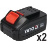 Angle grinder 18V 2x Rechargeable batteries YATO YT-82828