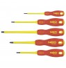 Screwdrivers 1000 V, S2, set of 5 Steel