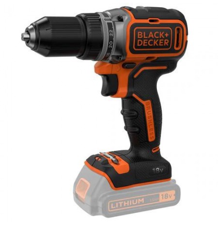 Black and Decker BL186N, Pistol grip drill, Keyless, 1650 RPM, 3.5 cm, 1.3 cm, 52 N·m - Without battery and charger