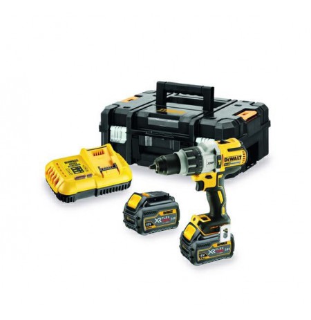 DEWALT IMPACT DRILL DRIVER 18V 95/66Nm 3-SPEED 2 x 6.0Ah CASE TSTAK DCD996T2