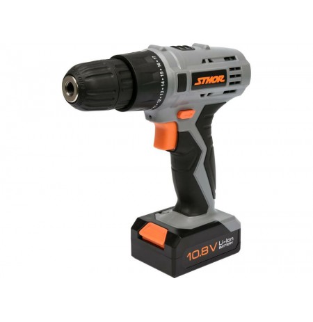 STHOR DRILL DRIVER 10,8V 1 x 1,3Ah Li-Ion 1 GEAR, 700 rpm, 10mm 78981