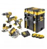 DEWALT. 18V DCK500P3T COMBO KIT (DCD796 + DCF887 + DCS570 + DCS335 + DCL050) 3x5.0Ah 2x TSTAK