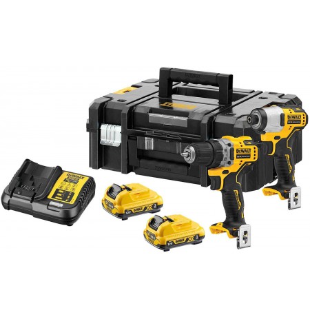 DEWALT set COMBO 12V DCK2110L2T (DCD701+DCF801) 2x3,0Ah TSTAK II DCK2110L2T
