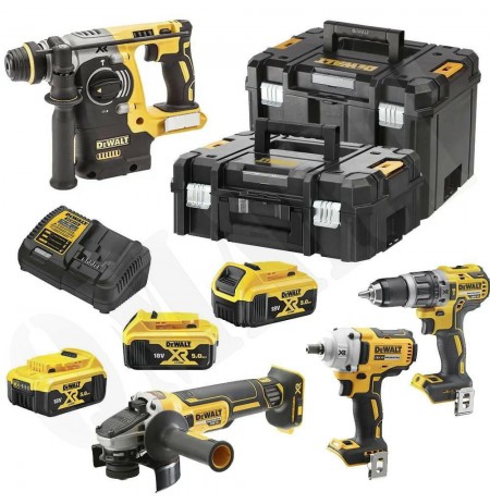 DEWALT. 18V DCK428P3T COMBO KIT (DCF894 + DCD796 + DCG405 + DCH273) 3x5.0Ah TSTAK