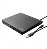 SAVIO AK-59 External slim CD/DVD Recorder R/RW - USB-C/USB-A, black