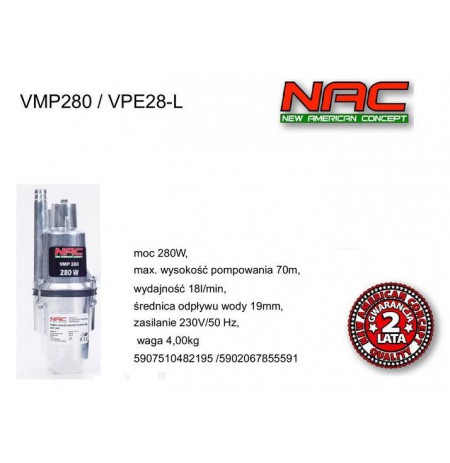 NAC DIAPHRAGM PUMP 280W VPE28-L