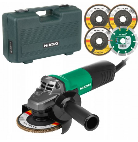 Angle grinder 125mm, 900W, 3x t.leaf, 1x t.diamond, trunk