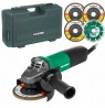Angle grinder 125mm, 900W, 3x t.leaf, 1x t.diamond, trunk