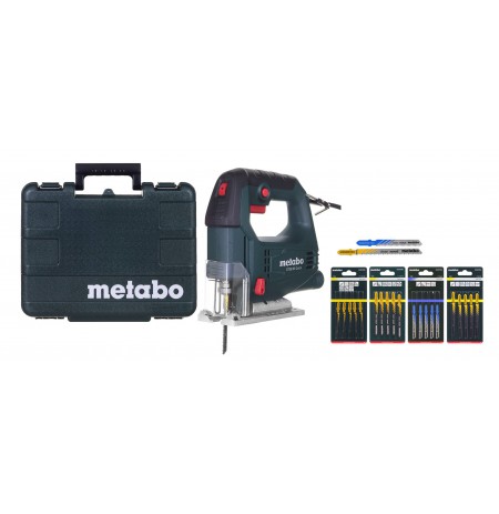 METABO. JIGSAW 450W STEB 65 QUICK + 20pcs. YOU're. SUITCASE...