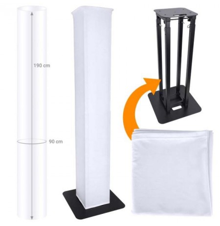 DNA TOTEM TOWER SCRIM WH material white lycra donkey.
