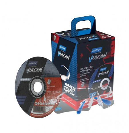 NORTON SHIELD. VULCAN 125 x 1.0 /100pcs. INOX+GLASSES FREE