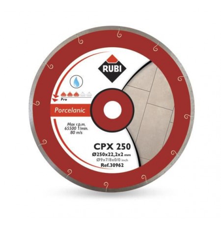 RUBI CPX DIAMOND BLADE 200 x 25,4mm PRO FOR PORCELAIN STONEWARE
