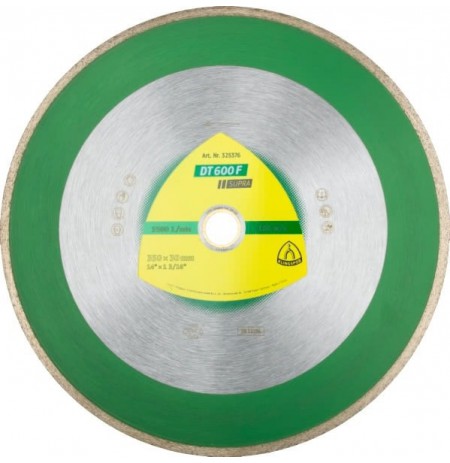 KLINGSPOR SOLID DIAMOND BLADE 250mm x 1.9mm x 30/25.4mm DT600F FOR CERAMICS