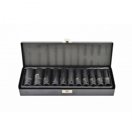 AWTOOLS IMPACT SOCKET SET 1/2" 11pcs. 10-24mm BLACK LINE