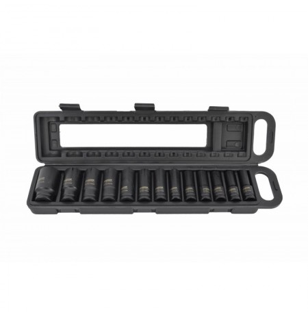 AWTOOLS IMPACT SOCKET SET 1/2" 13pcs. 10-32mm BLACK LINE