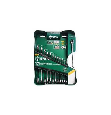 SATA DOUBLE RATCHET COMBINATION WRENCHES SET OF 13 PCS.+ X-BEAM WRENCH