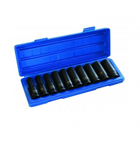 ASTA IMPACT SOCKETS LONG 1/2" SET - 10pcs (10-11-12-13-14-17-19-21-22-24)