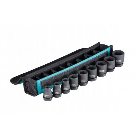 MAKITA IMPACT SOCKET SET 1/2" 9pcs 10-27mm daugiau daugiau daugiau E-16617
