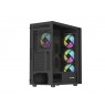 GENESIS DIAXID 605 ARGB MIDI TOWER CASE WITH USB-C WINDOW BLACK