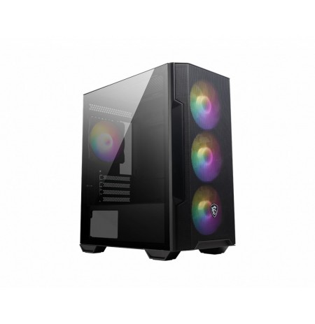 MSI MAG FORGE M100R computer case Midi Tower Black, Transparent