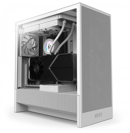 NZXT H5 FLOW (2024) MIDI TOWER CASE WITH WINDOW WHITE