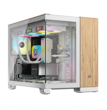 Corsair CC-9011288-WW computer case Midi Tower Bamboo, White