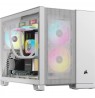 Corsair 2500D Airflow Micro-ATX Case, Tempered Glass - White