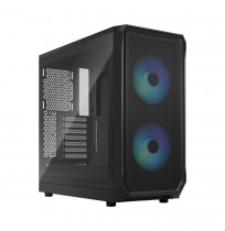 Fractal Design | Focus 2 | Side window | Midi Tower | ATX | RGB Black TG Clear Tint